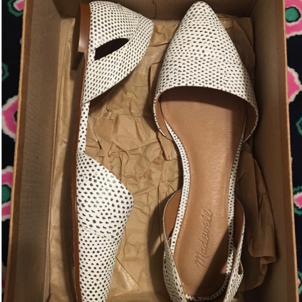 Madewell white flats; Excellent Condition